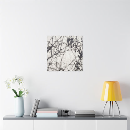 Winter Shadow Play Japanese Pattern Canvas Art | Elegant Decor