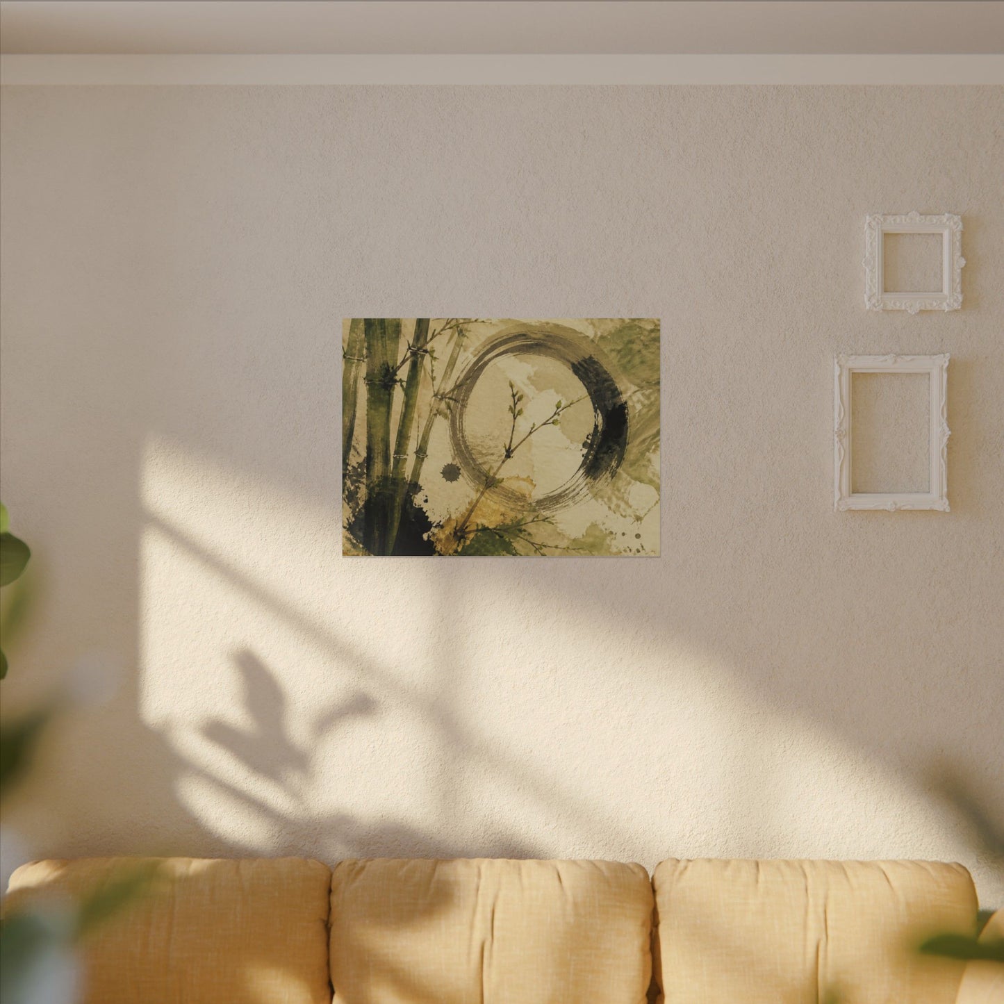 Ink Brushstroke Sumi E Canvas Art | Calm Zen Art