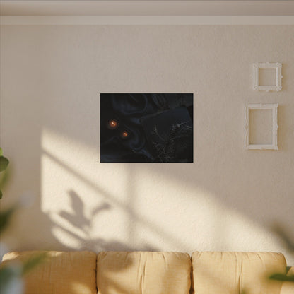 Candlelight Silk Drape Canvas Art - Dark Japandi Kanso