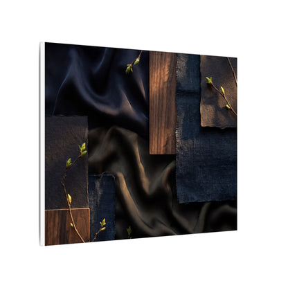 Silk Drape Spring Canvas Art | Dark Japandi Moody Design