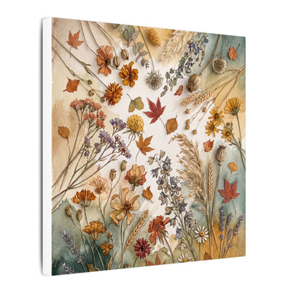 Dried Flowers Canvas Art | Autumn Japandi Watercolor Art