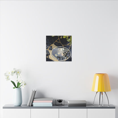 Water Ripple Spring Canvas Art | Kintsugi Beautiful Design