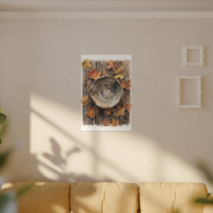 Ma Ceramic Bowl Canvas Art - Japandi Watercolor