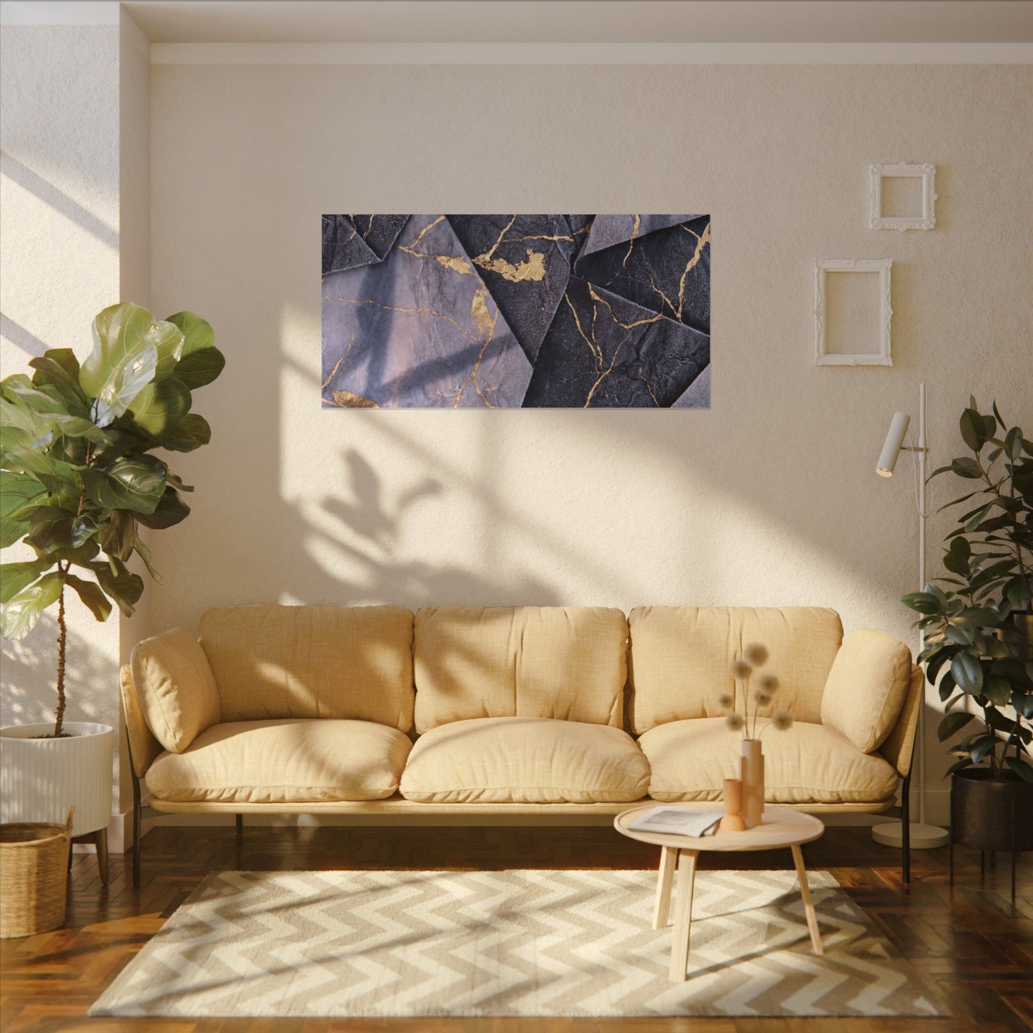 Seijaku Paper Fold Canvas Art - Kintsugi Gold Vein
