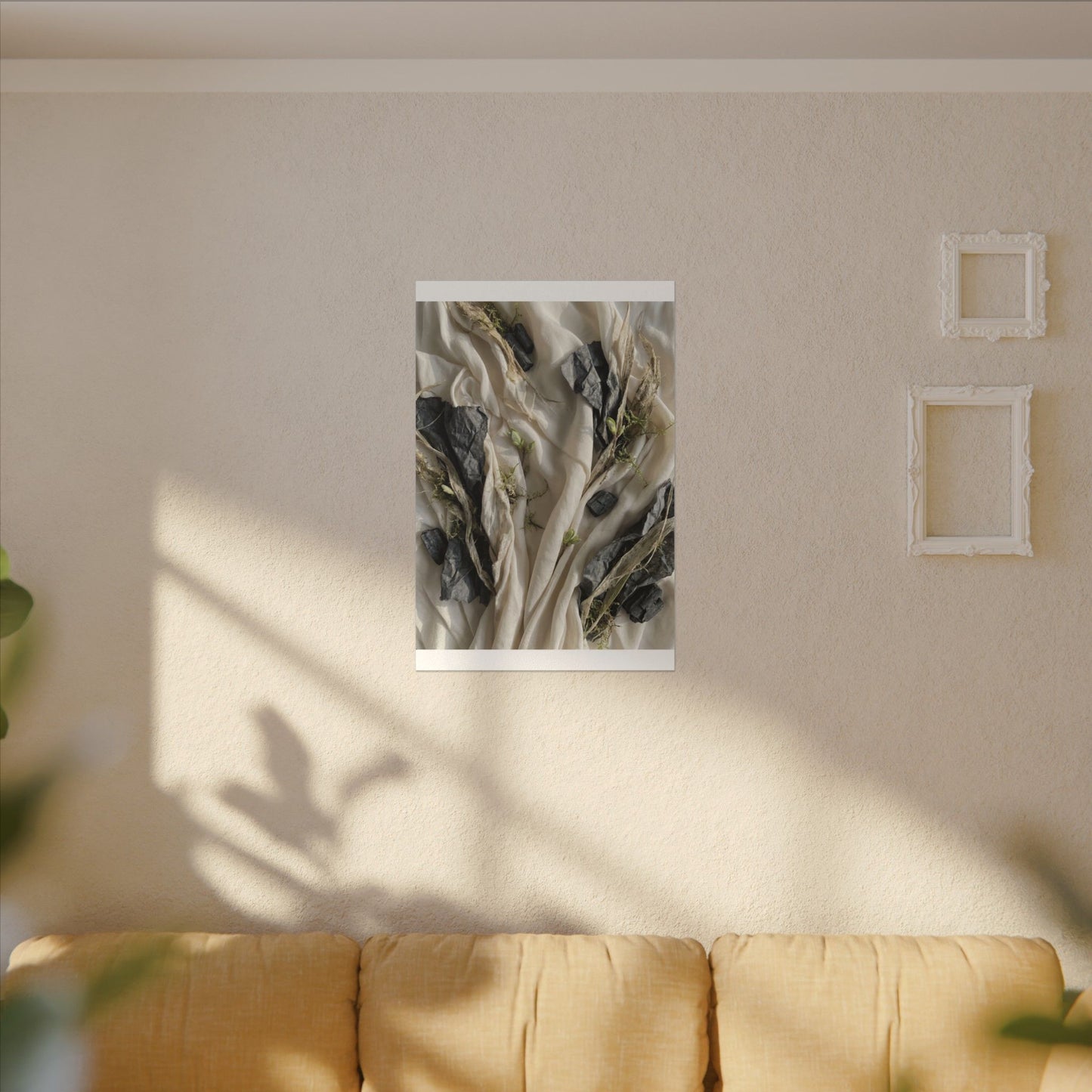 Spring Silk Drape Texture Canvas Art | Warm Decor