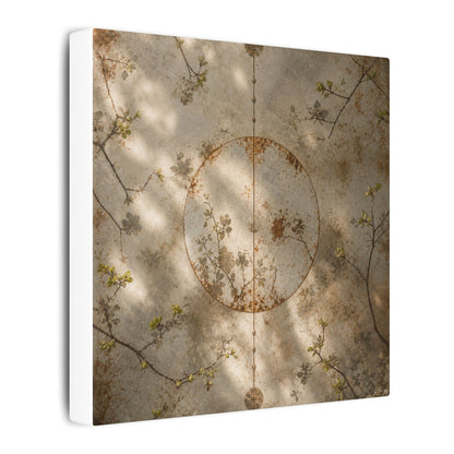 Japandi Rust Patina in Dappled | Japanese Pattern Canvas Art