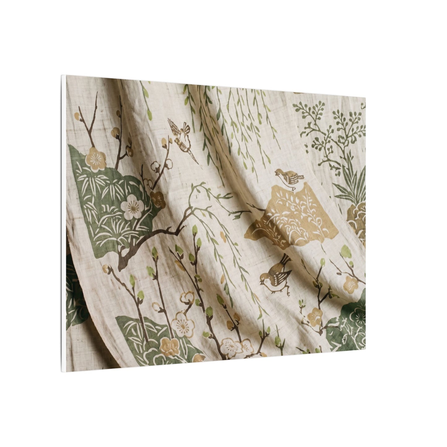 Silk Drape Canvas Art | Spring Japandi Japanese Pattern Art