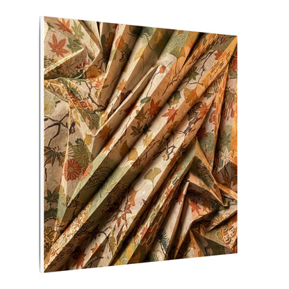 Paper Fold Autumn Canvas Art | Japandi Earthy Design