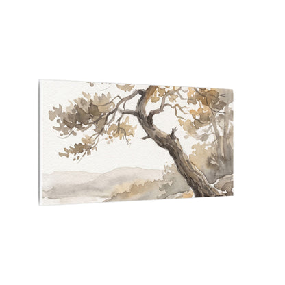 Pine Tree Watercolor Canvas Art | Elegant Japandi Art