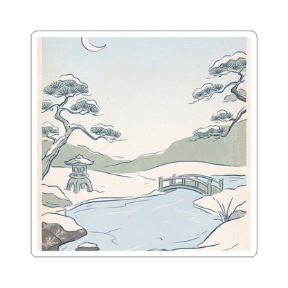 Ma Moonlit Garden Sticker - Japandi Minimal Line