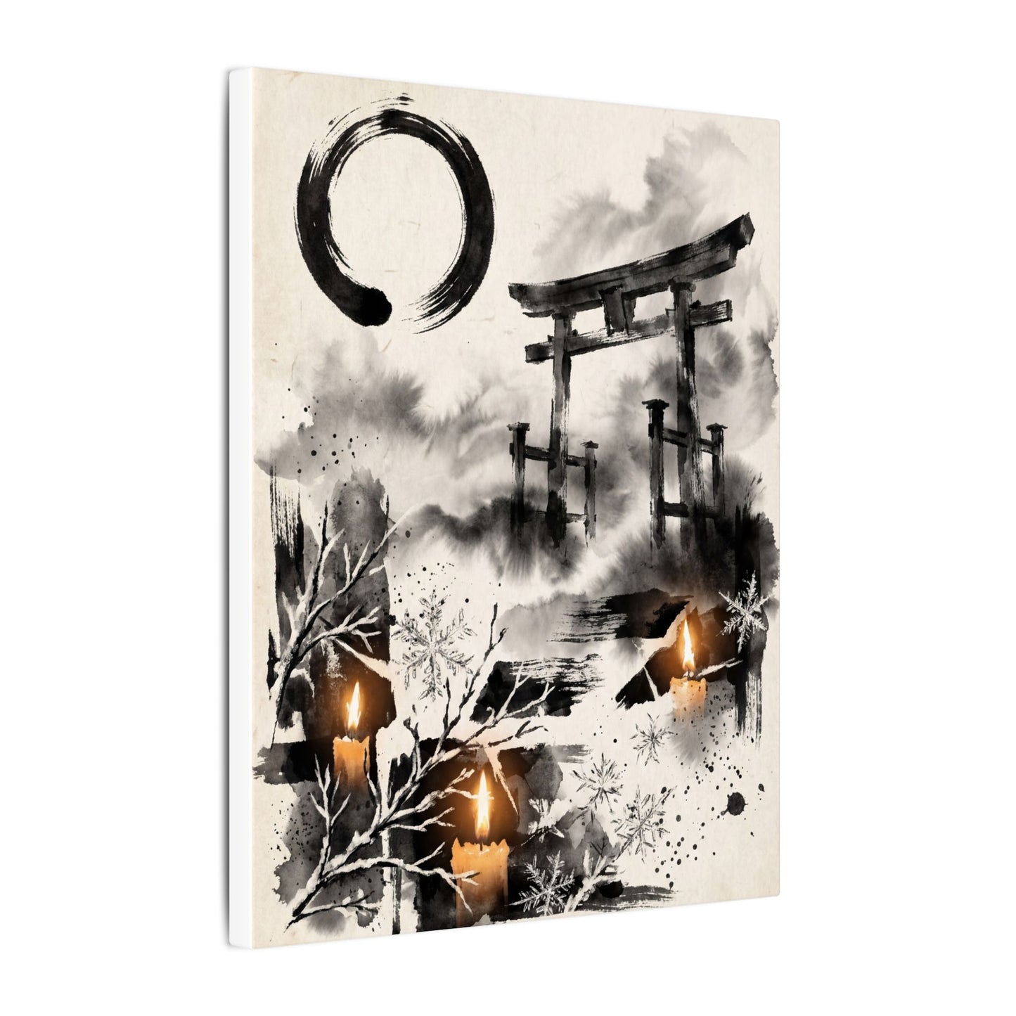 Candlelight Torii Gate Canvas Art - Zen Datsuzoku