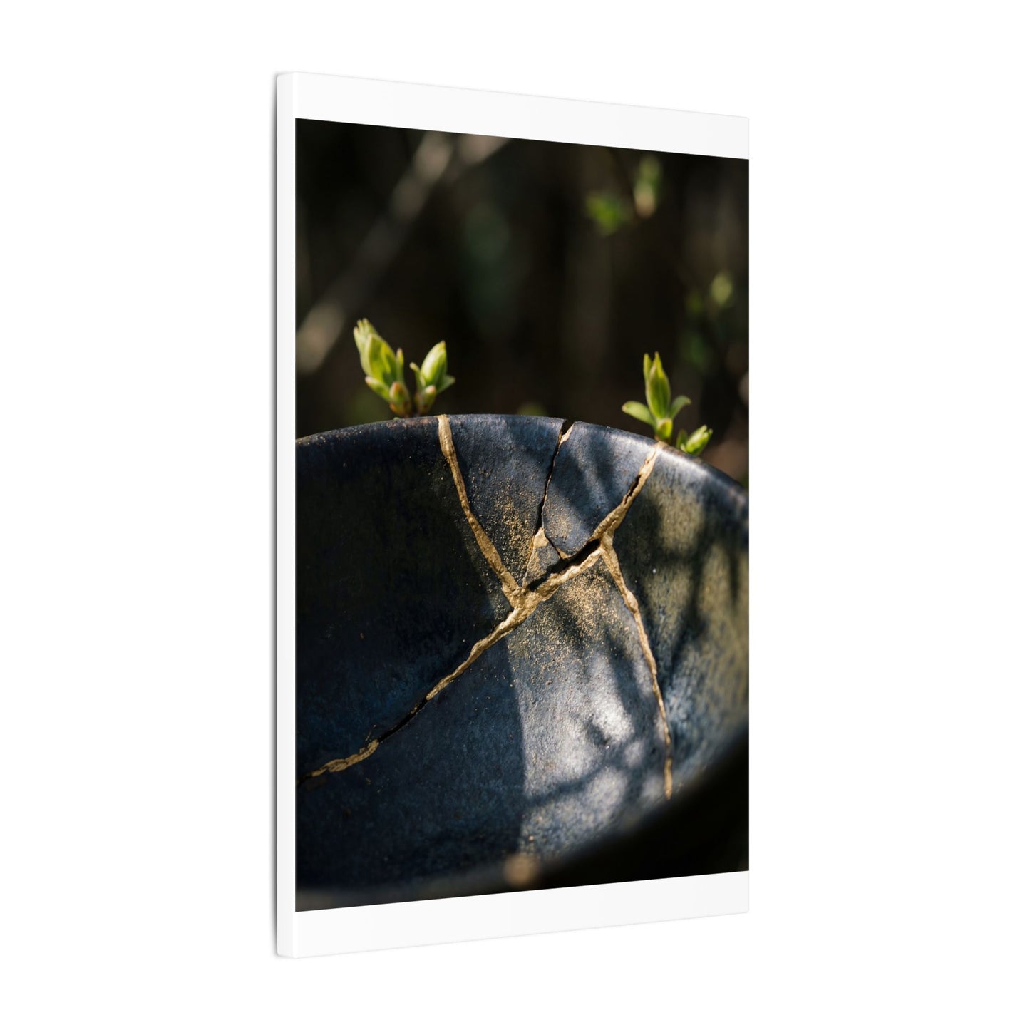 Seijaku Broken Pottery Canvas Art - Dark Japandi Shadow Zen