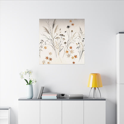 Dawn Dried Flowers Canvas Art - Japandi Kanso