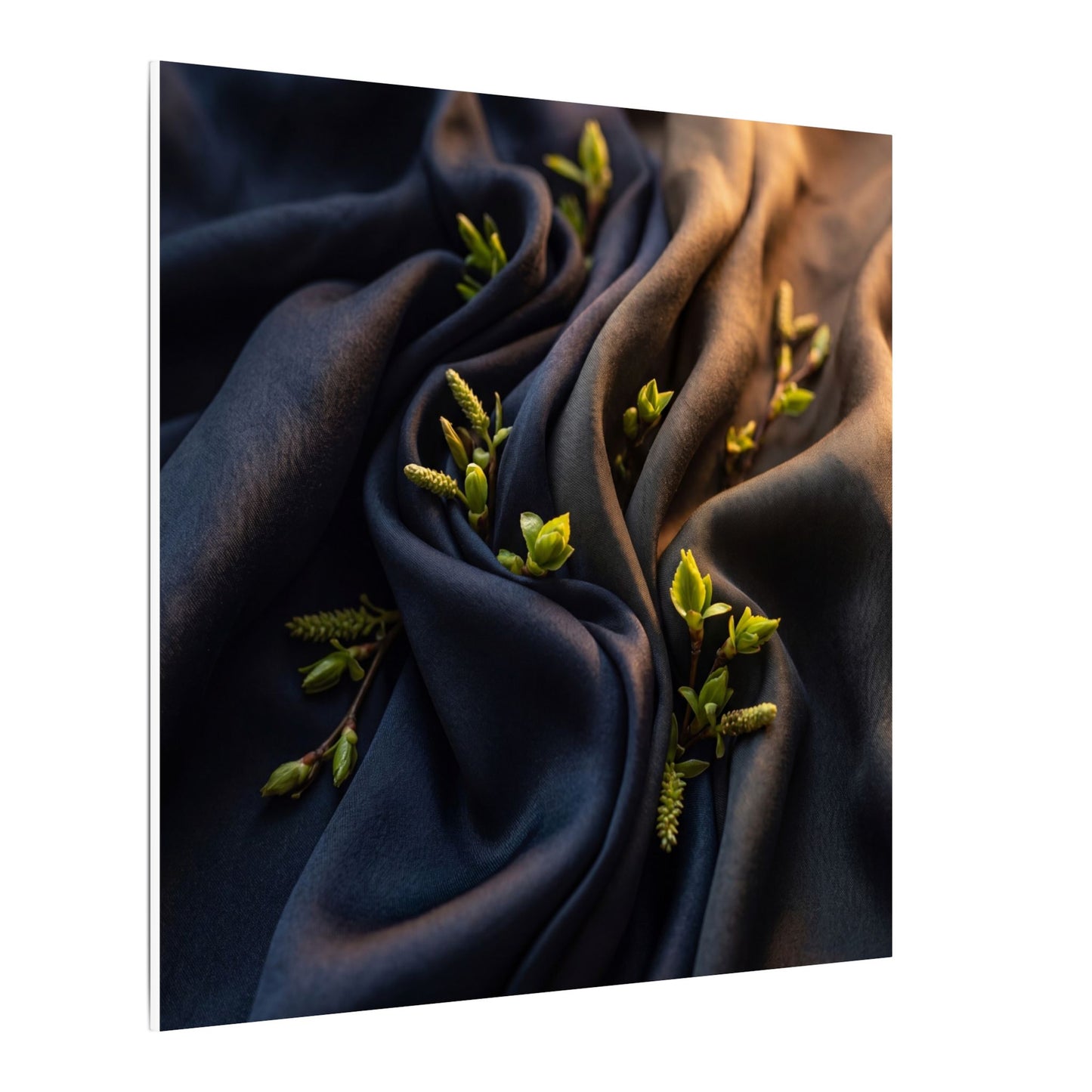 Spring Silk Drape Moody Minimal Canvas Art | Luxurious Decor