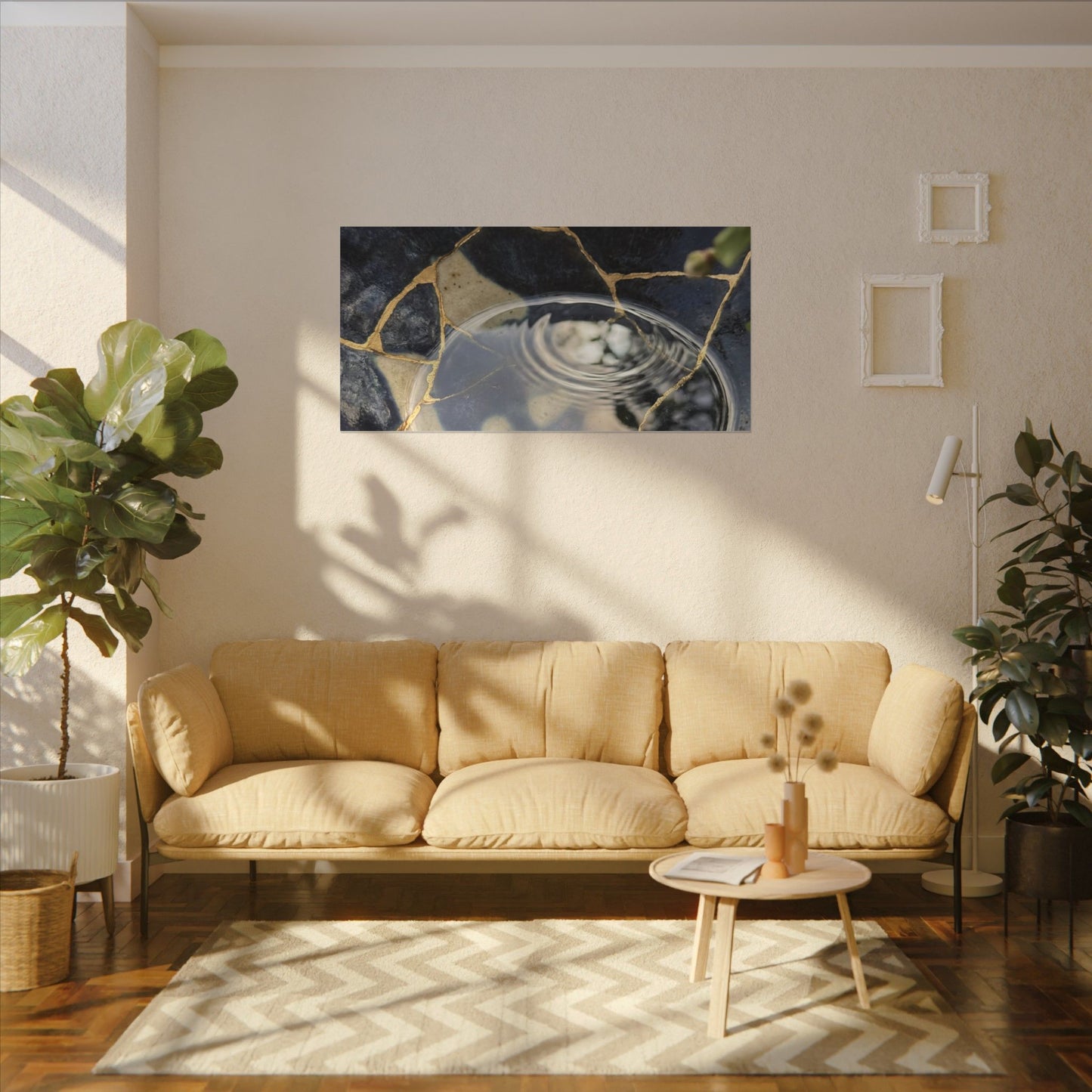 Water Ripple Spring Canvas Art | Kintsugi Beautiful Design