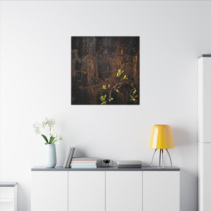 Golden Hour Rust Patina Canvas Art - Dark Japandi Fukinsei