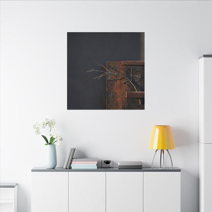 Ma Rust Patina Canvas Art - Dark Japandi Dark Texture