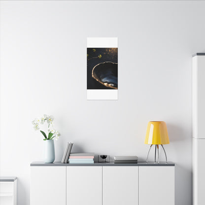 Ma Ceramic Bowl Canvas Art - Dark Japandi Shadow Zen