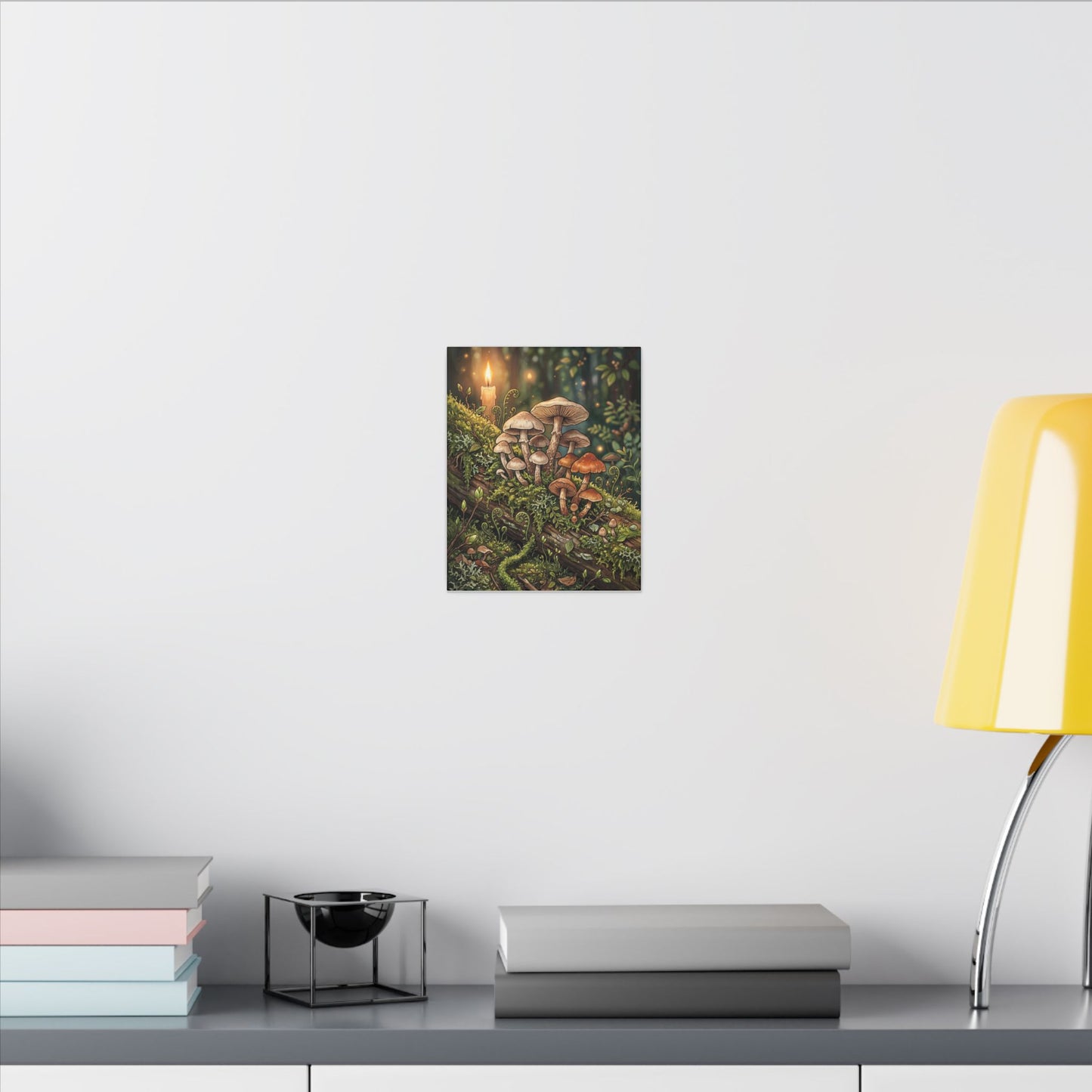 Spring Wild Mushrooms Herbarium Canvas Art | Rustic Decor