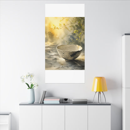 Cozy Ceramic Bowl Canvas Art - Watercolor Japandi