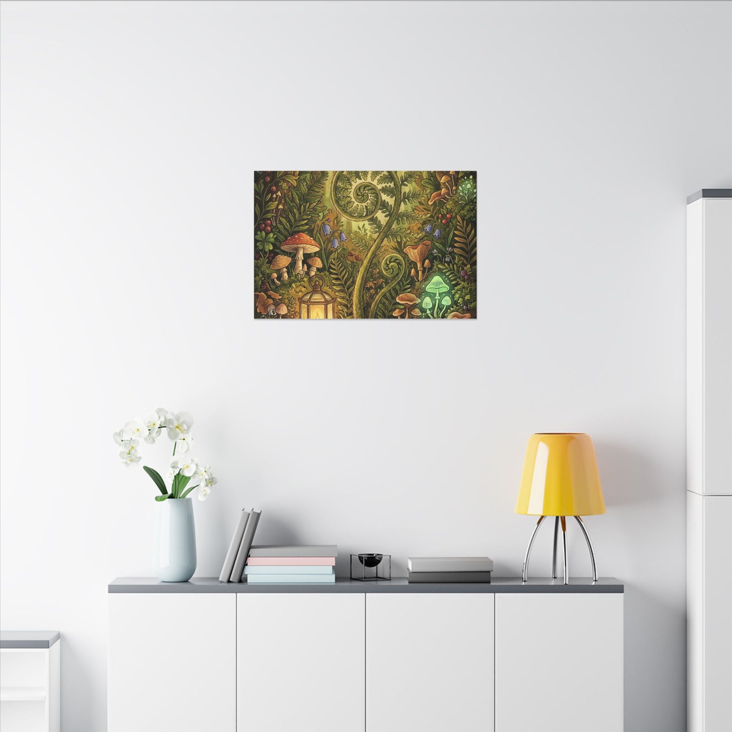 Elegant Ceramic Bowl Canvas Art - Minimal Line Japandi