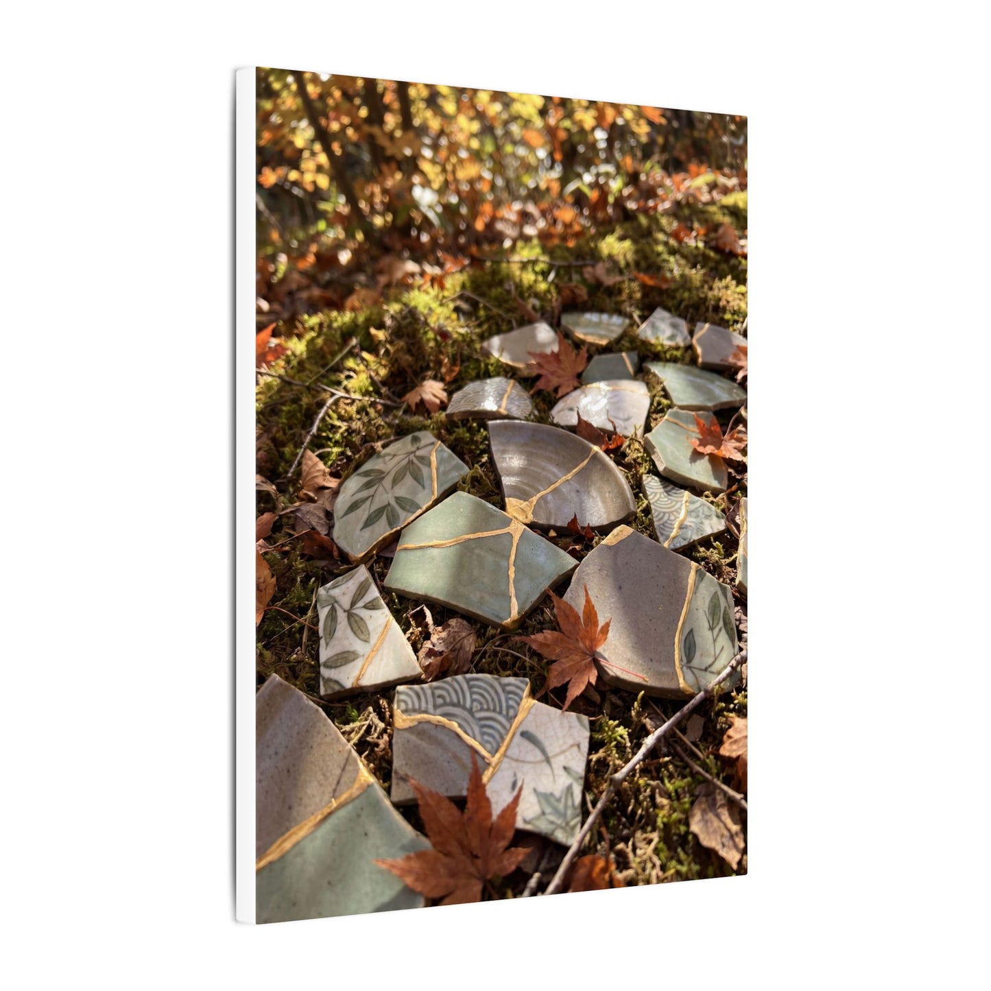 Broken Pottery Japanese Pattern Canvas Art | Elegant Japandi Art