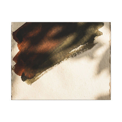 Ink Brushstroke Canvas Art | Summer Dark Japandi Moody Minimal Art