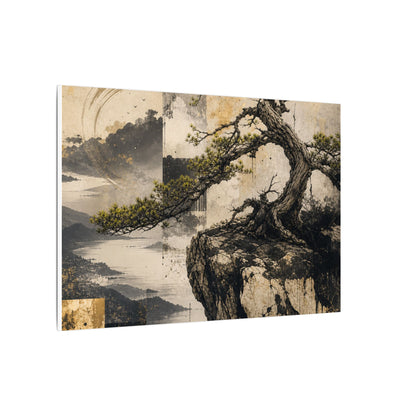 Golden Hour Pine Tree Canvas Art - Japandi Datsuzoku