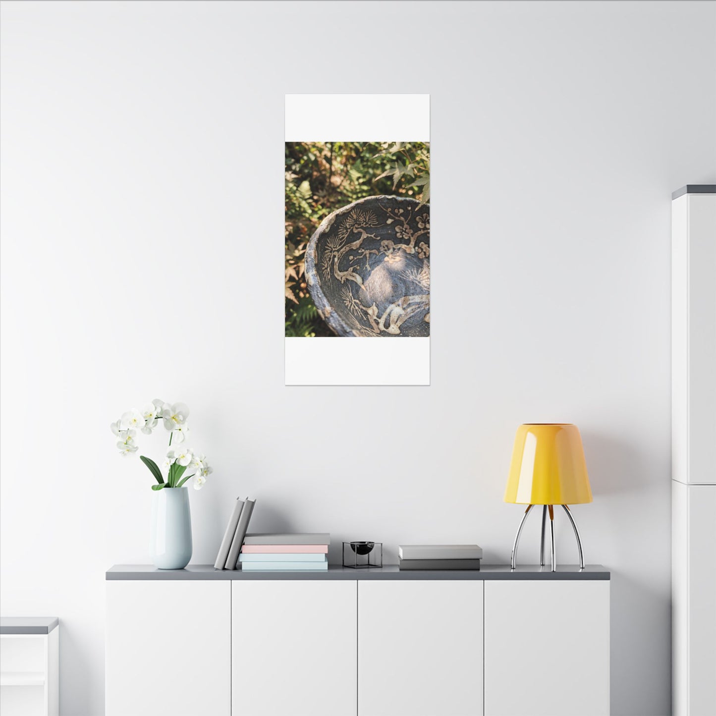 Ceramic Bowl Canvas Art | Summer Japandi Japanese Pattern Art