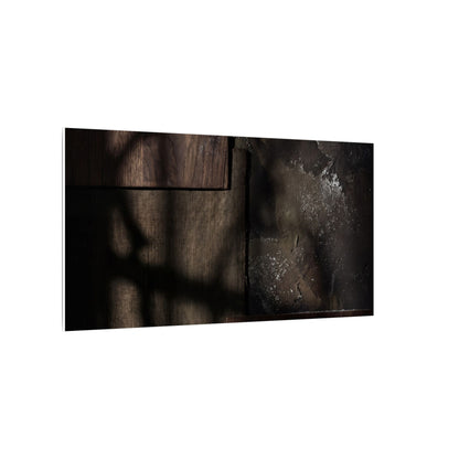 Dark Japandi Shadow Play in Candlelight | Dark Texture Canvas Art