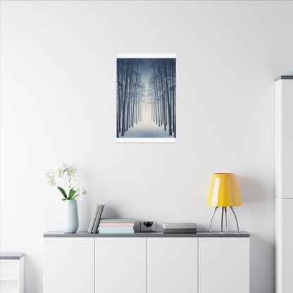 Bamboo Grove Canvas Art | Winter Zen Ukiyo E Inspired Art