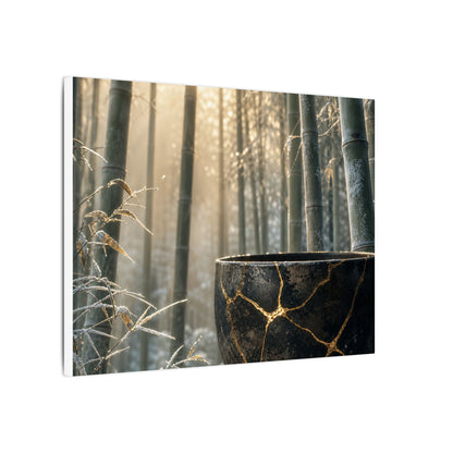 Fukinsei Bamboo Grove Canvas Art - Kintsugi Gold Repair
