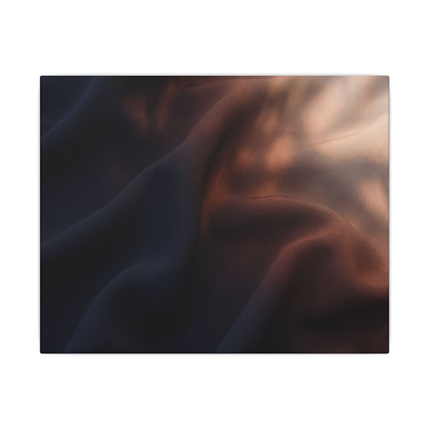 Dark Japandi Silk Drape in Dawn | Shadow Zen Canvas Art