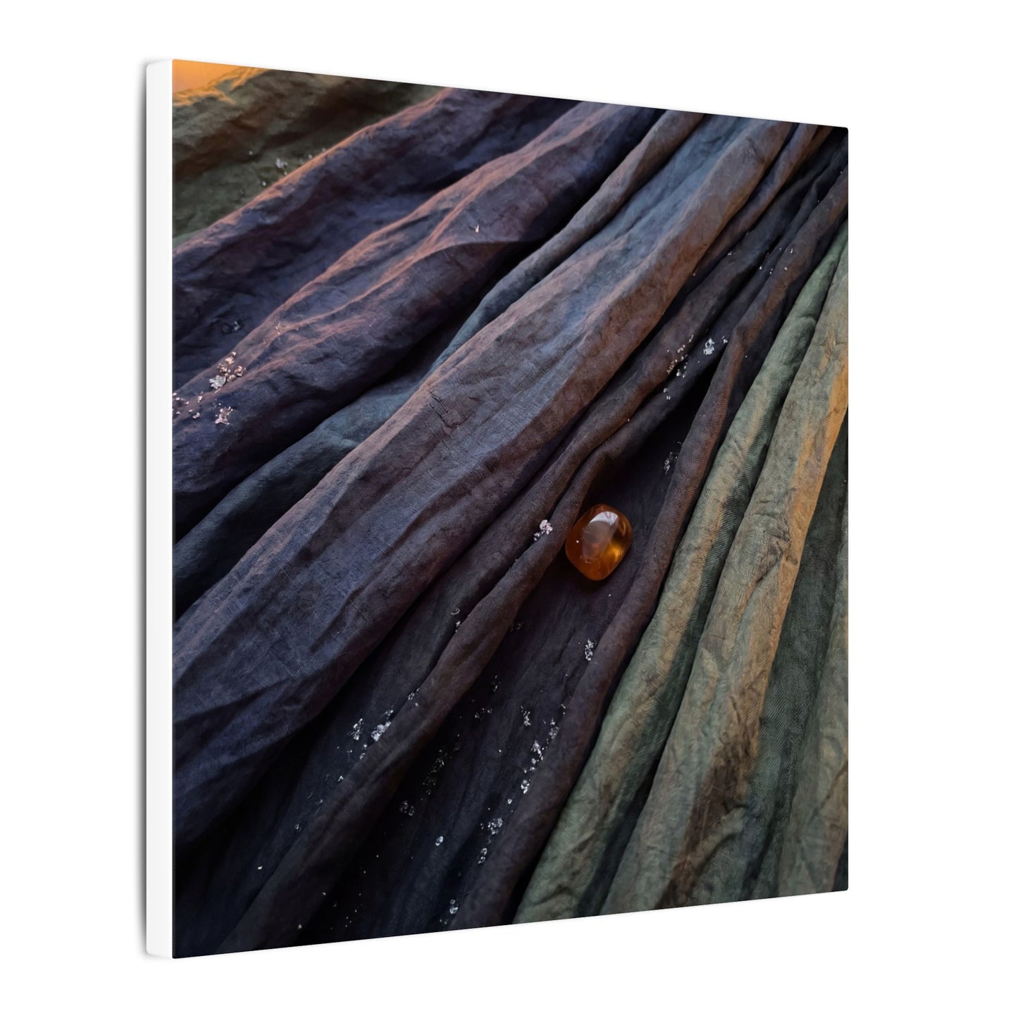 Silk Drape Shadow Zen Canvas Art | Moody Dark Japandi Art