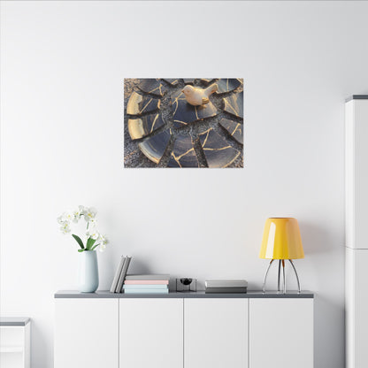 Golden Hour Broken Pottery Canvas Art - Kintsugi Datsuzoku