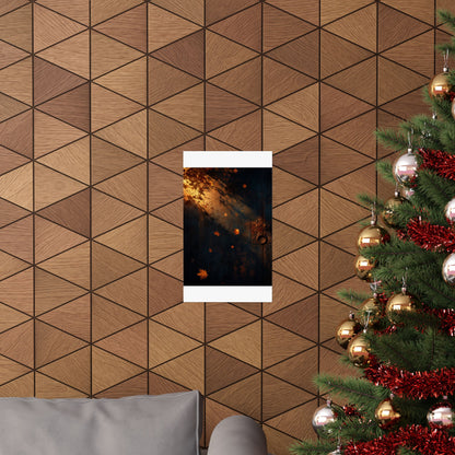 Rust Patina Wall Art Print | Autumn Dark Japandi Shadow Zen Art