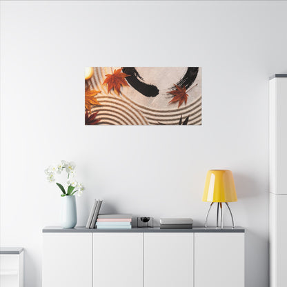 Tranquil Rock Garden Canvas Art - Enso Zen
