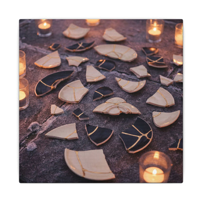 Winter Broken Pottery Broken Beauty Canvas Art | Beautiful Decor