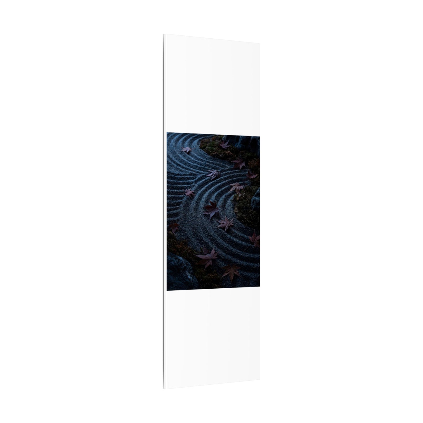 Rock Garden Canvas Art | Autumn Dark Japandi Dark Texture Art
