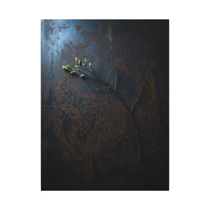 Moody Rust Patina Canvas Art - Moody Minimal Dark Japandi