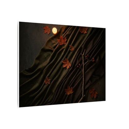 Autumn Silk Drape Moody Minimal Canvas Art | Moody Decor