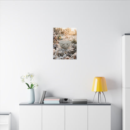 Japandi Ceramic Bowl in Golden Hour | Japanese Pattern Canvas Art
