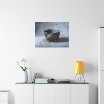 Ceramic Bowl Spring Canvas Art | Japandi Warm Design