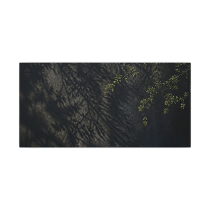 Overcast Shadow Play Canvas Art - Dark Japandi Seijaku