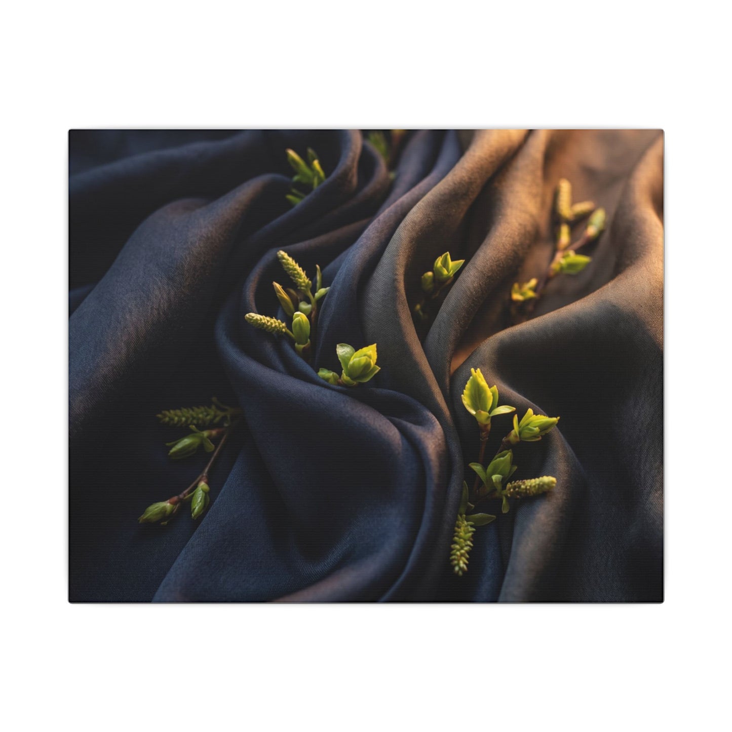 Spring Silk Drape Moody Minimal Canvas Art | Luxurious Decor