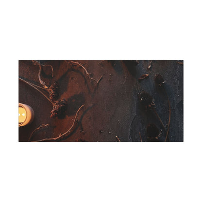 Dried Flowers Canvas Art | Winter Dark Japandi Moody Minimal Art