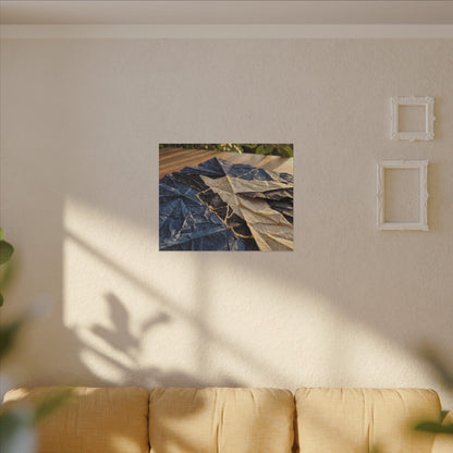 Golden Hour Paper Fold Canvas Art - Kintsugi Ma