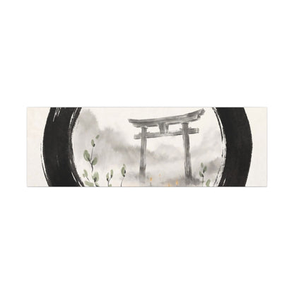 Spring Torii Gate Enso Canvas Art | Tranquil Decor