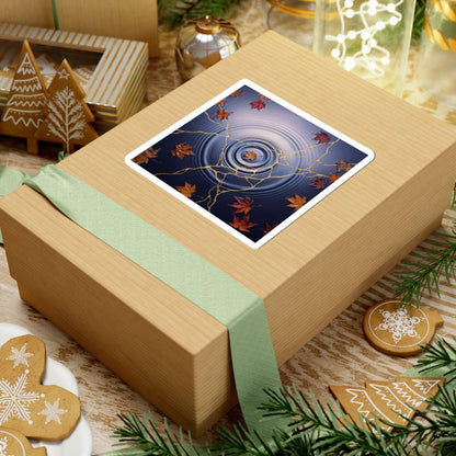 Water Ripple Autumn Sticker | Kintsugi Beautiful Design