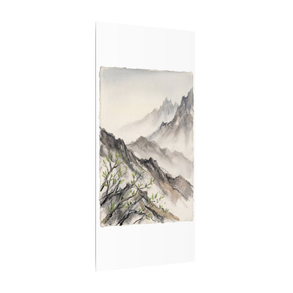 Spring Mountain Mist Texture Canvas Art | Warm Decor
